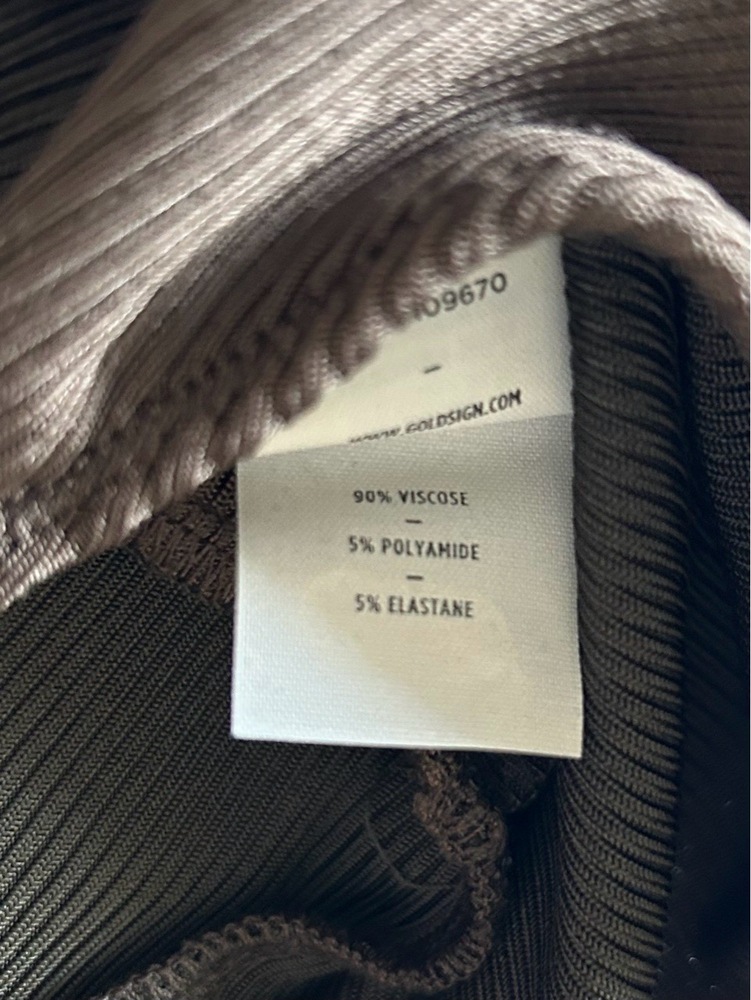 NWT Goldsign Pieced Mock Neck Bodysuit - Picture 8 of 9